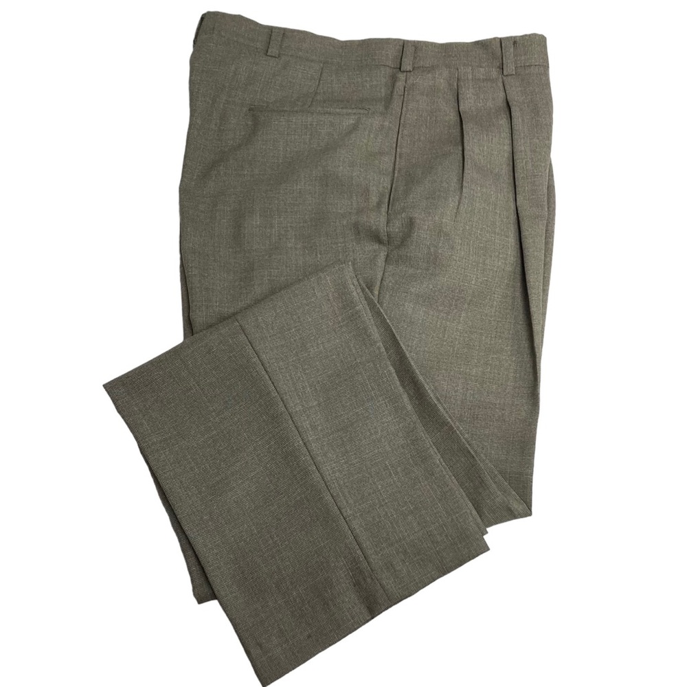Burberrys Dress Pants W35 L35 Green heathered windowpane